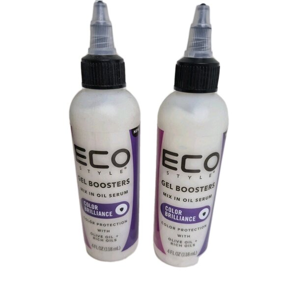 2 Bottles Eco Style Color Brilliance boosters mix in oil serum 4oz color protect - Picture 6 of 6